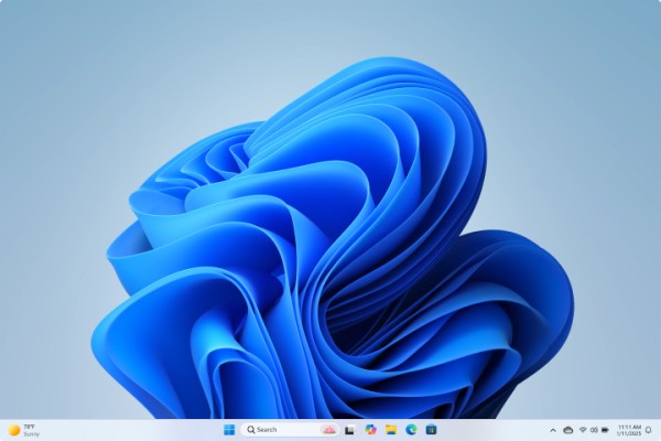 Windows 11中的浅色模式的屏幕截图。