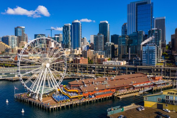 Seattle,,Washington,,Usa,-,September,15,,2018:,Aerial,Drone,Image