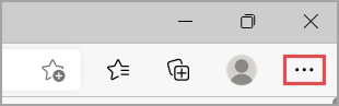 显示 Microsoft Edge 中的设置和更多菜单的图像。