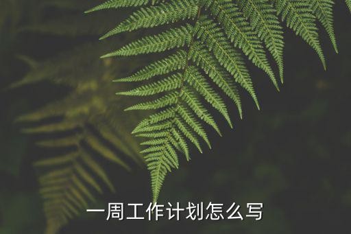 周工作计划表模板，一周工作计划怎么写