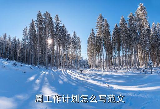 周工作计划怎么写范文