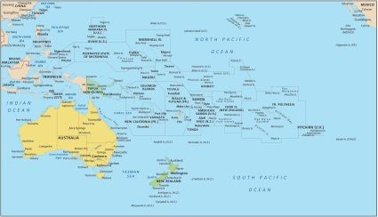 Oceania Map
