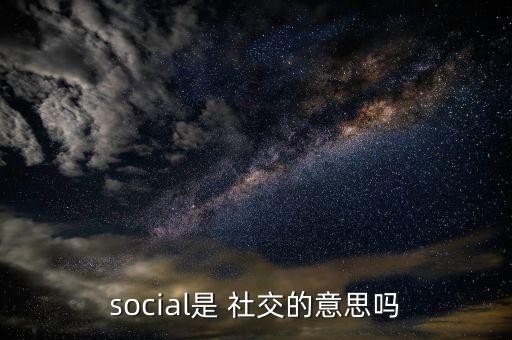 social是 社交的意思吗
