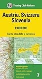Austria, Svizzera, Slovenia 1:800.000. Carta stradale e turistica