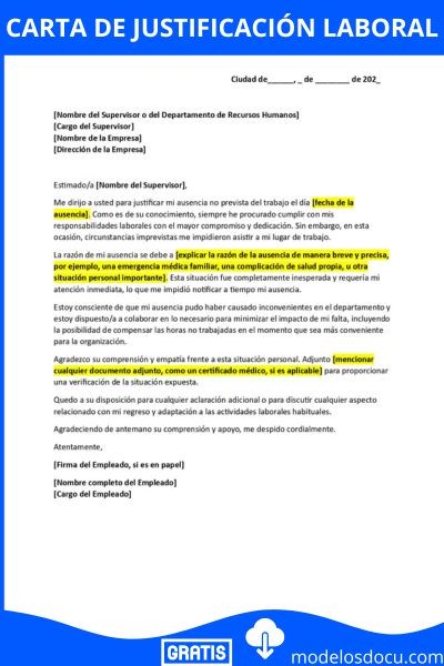 Carta de Justificación Laboral