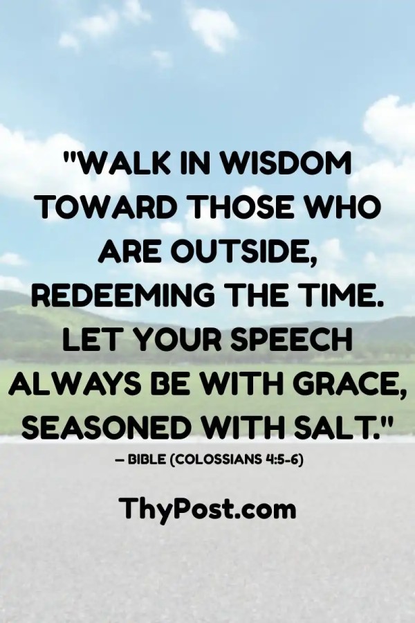 A thoughtful quote of the day on using wisdom and graceful words.