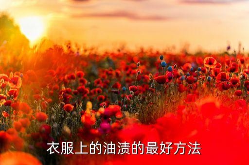 衣服上的油渍的最好方法