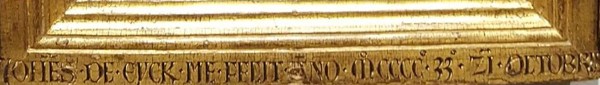 Jan van Eyck dated signature