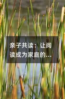 亲子共读:让阅读成为家庭的日常仪式