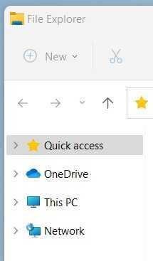 Windows 11 File Explorer Left Pane