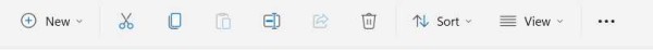 Windows 11 File Explorer Toolbar