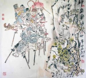 新春乐（国画）&amp