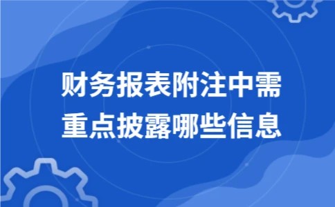财务报表附注中需重点披露哪些信息