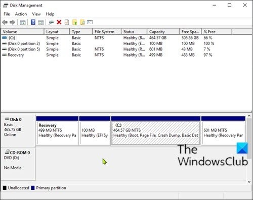Datenträgerverwaltung in Windows 10