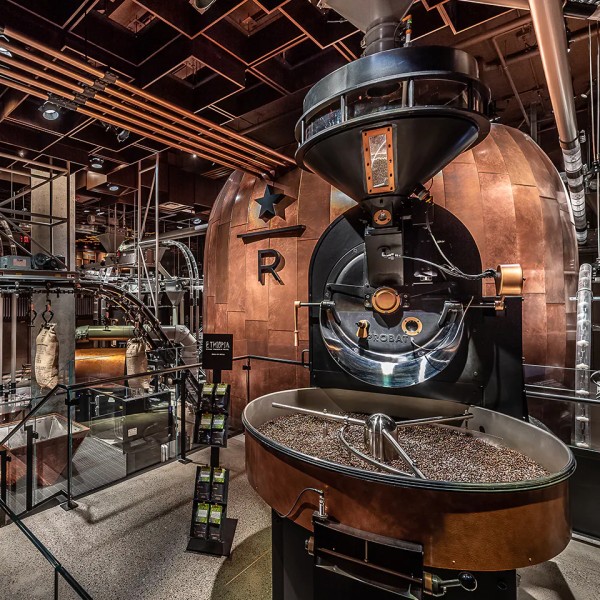 A coffee roasting machine.