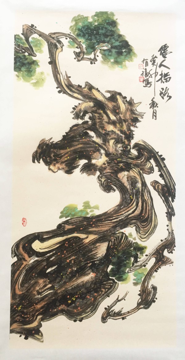 【国庆特刊】梁建甫崖柏绘画：枯木逢春的艺术哲学与自然礼赞