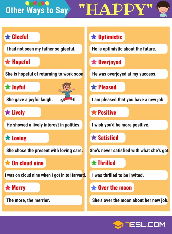 Synonyms for Happy