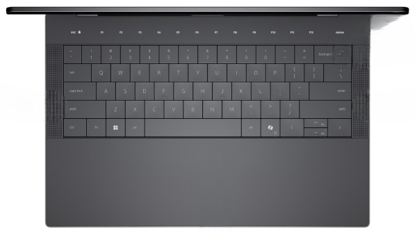 配备电容式功能键行的笔记本电脑图示