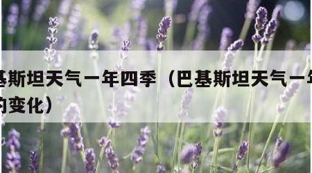 巴基斯坦天气一年四季（巴基斯坦天气一年四季的变化）
