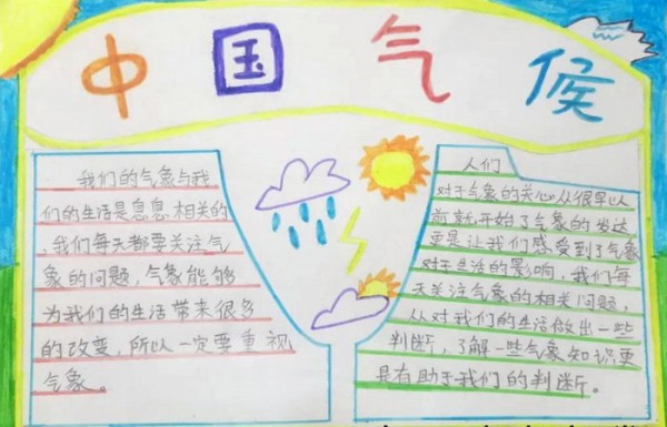关于天气知识的手抄报