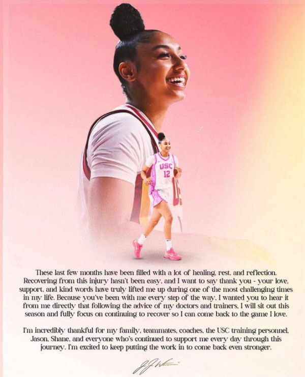 WNBA状元热门将缺席整个赛季，选秀排名力压张子宇排第一