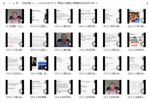 边缘型人格障碍评估与治疗：周励志30讲带你掌握边缘型人格障碍的治疗技巧