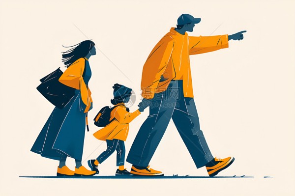 亲子欢乐共行图片