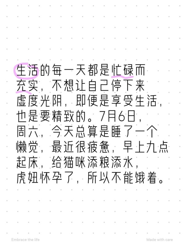 忙碌而充实的每一天