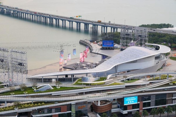 广东深圳宝安区欢乐剧场（10月24日摄）。全运会闭幕式在这里举行。新华社记者 梁旭 摄