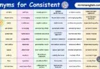 100 Synonyms for Consistent English with their Pictures