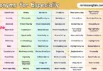 Synonyms for Especially in English with their Pictures