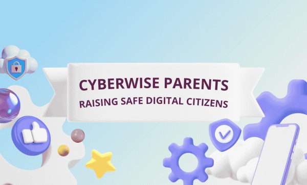 网络明智家长浅蓝色横幅