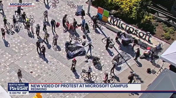 New video captures scene of WA Microsoft protest, 18 arrested