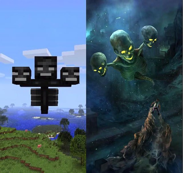 我的世界:怪物如果出现在现实,帅气凋零变恐怖,末影人眼睛变小