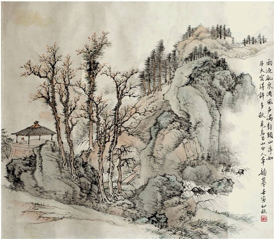 忆念山水画家潘韵