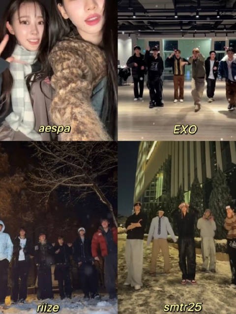 初雪cha是SM公司保留节目吧，对冬天有实感了