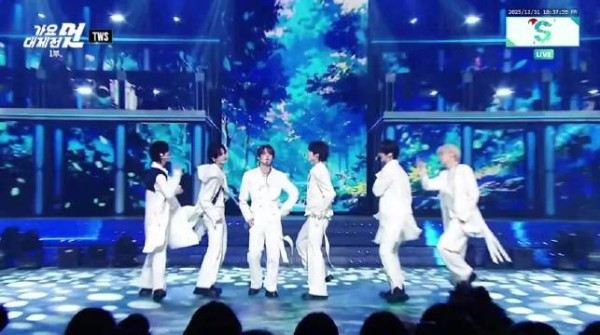 今晚的MBC歌谣大祝祭中,TWS带来的精彩舞台