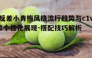 一、反差小青梅风格的特点与起源