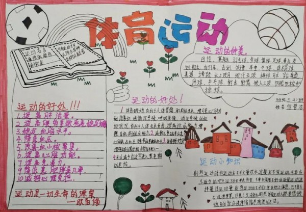 体育运动手抄报的字怎么写