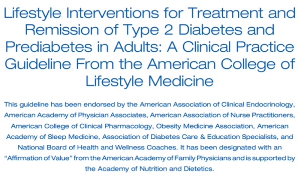 美国生活方式医学会(ACLM)关于糖尿病治疗和缓解的14项关键行动声明