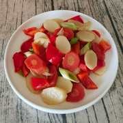 山药胡萝卜炒红椒