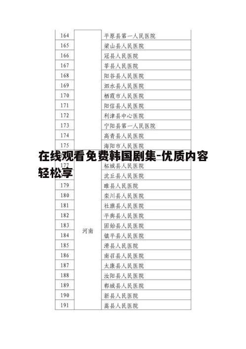 二、免费观看韩国剧集的平台推荐