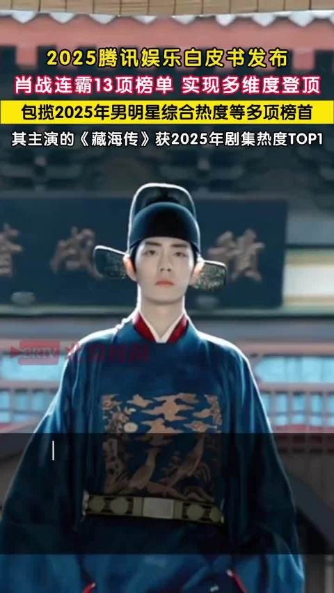 肖战拿下2025年男明星综合热度榜首