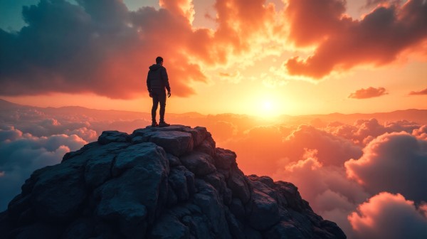 Travel Inspiration Sunset at Mountains View