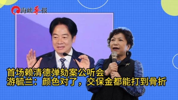 首场赖清德弹劾案公听会举行,游毓兰:颜色对了交保金都能打骨折