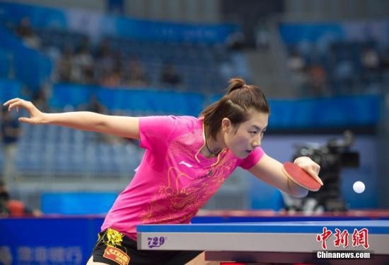 资料图：丁宁在比赛中。中新社记者 李卿 摄