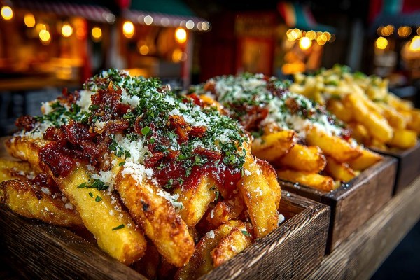 创意薯条摊位高清图片