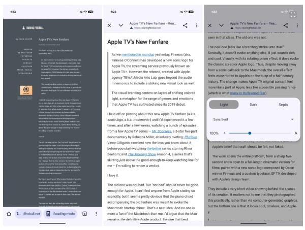 安卓版谷歌Chrome浏览器143重塑阅读模式:支持全网强制开启