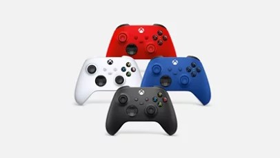Röd, vit, blå och svart Xbox trådlös handkontroll