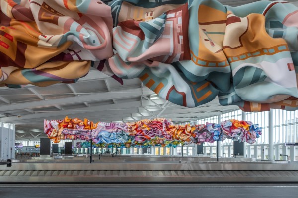 Colorful New arrivals facility at Seattle-Tacoma International Airport